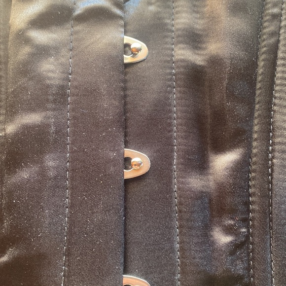 Black Size 38 Steel Boning Long Corset - Picture 2 of 5